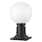 Z-Lite Laurent Outdoor Pier Mounted Fixture, 1-Light, 8 In.W x 13.5 In.H, Black/Opal 597PHM-533PM-BK - alternate 5